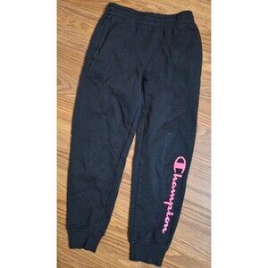 Champion size 7/8 Girls black and pink sweats
